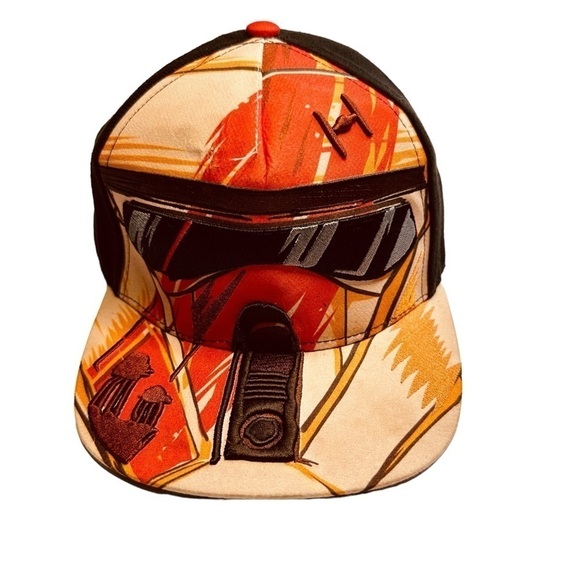 Star Wars Rogue One Big Face Scarif Trooper SnapBack Beige & Black Cap Youth OS - Picture 1 of 9